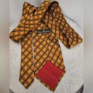 Ermenegildo Zegna Silk Tie Geometric Design (A153)✨